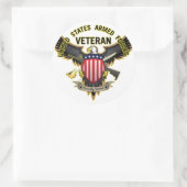 Veteraan van de strijdkrachten van de Verenigde St Ronde Sticker (Tas)