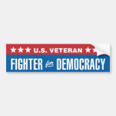 Veteraan van de V.S. / Fighter for Democracy Bumpersticker (Voorkant)