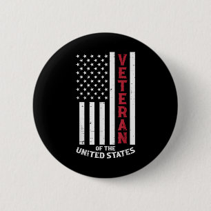 Veteraan van de Verenigde Staten Amerikaanse vlag  Ronde Button 5,7 Cm