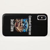 Veteraan van gevechten met mobiele telefoon Deser Case-Mate iPhone Case (Achterkant (horizontaal))