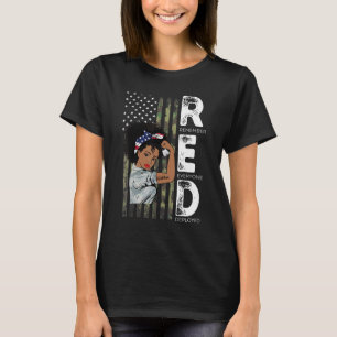 Veteraan van het Afrikaanse Amerikaanse Vrouw steu T-shirt