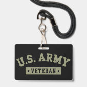 Veteraan van het Amerikaanse leger Amerikaanse vla Badge (Voorzijde met lanyard)