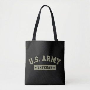 Veteraan van het Amerikaanse leger Amerikaanse vla Tote Bag