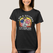 Veteraan van het Amerikaanse Vrouw Ik ben veteraan T-shirt (Voorkant)