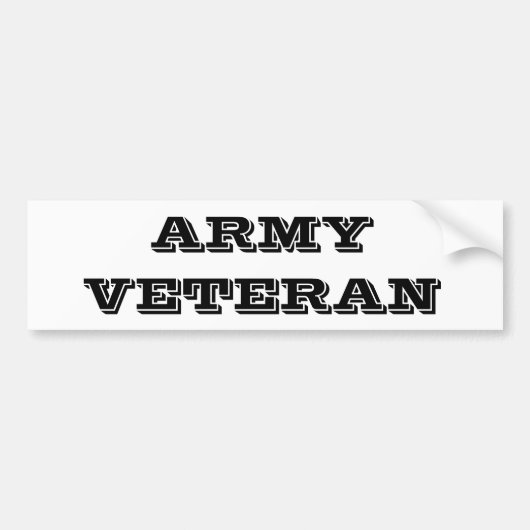 Veteraan van het Bumpersticker Leger (Voorkant)