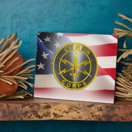 Veteraan van het Cyber Corps Leger Fotoplaat