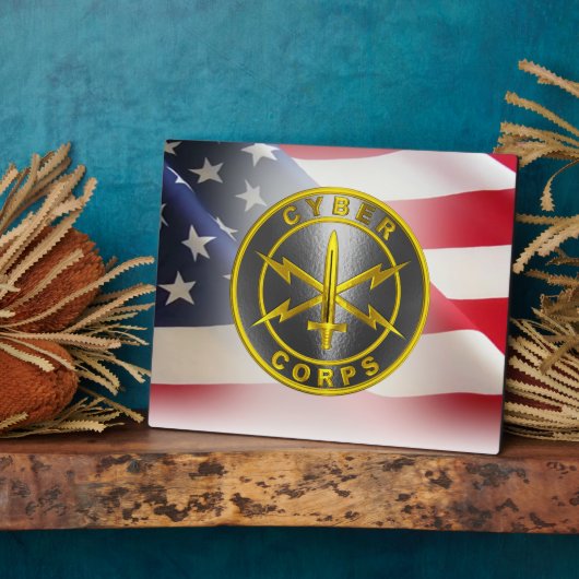 Veteraan van het Cyber Corps Leger Fotoplaat (Zijkant)