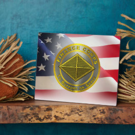 Veteraan van het leger van de financiers fotoplaat