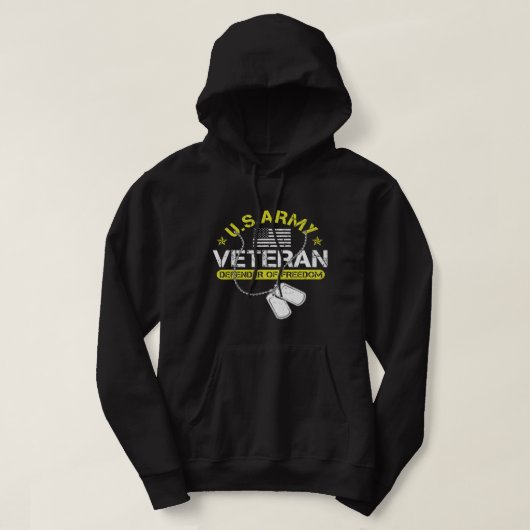 Veteraan van het leger van de VS 75 Hoodie (Design voorkant)
