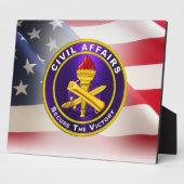 Veteraan van het leger voor civiele zaken fotoplaat (Zijkant)