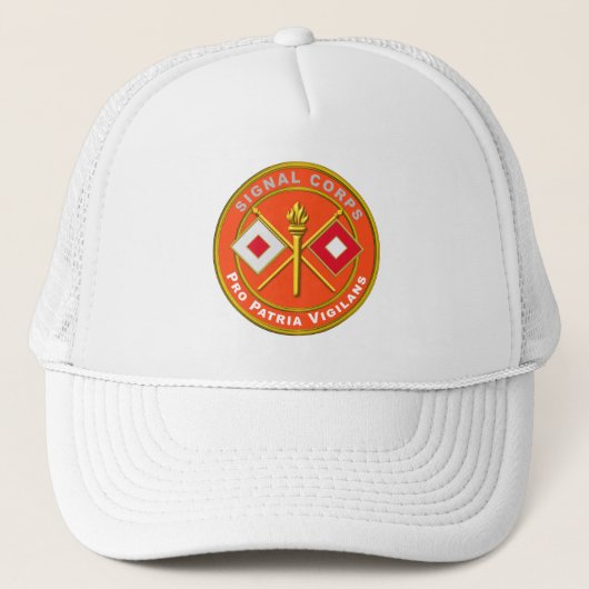 Veteraan van het Signaal Corps Trucker Pet (Voorkant)