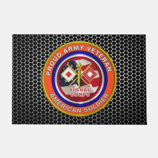 Veteraan van het Signal Corps Deurmat (Voorkant)