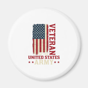 Veteraan van het Verenigde Staten Leger Vlag Shirt Magneet