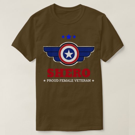 Veteraan van het vrouw van de proud t-shirt (Design voorkant)