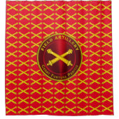 Veteraan van veldartillerie douchegordijn (Voorkant)