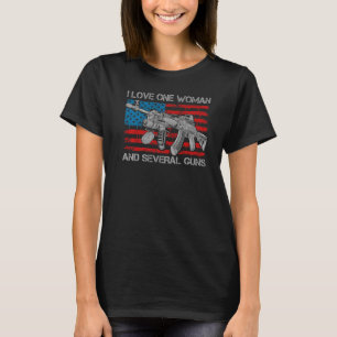 Veteraan Veteran US Flag I Love One Woman & Sev T-shirt