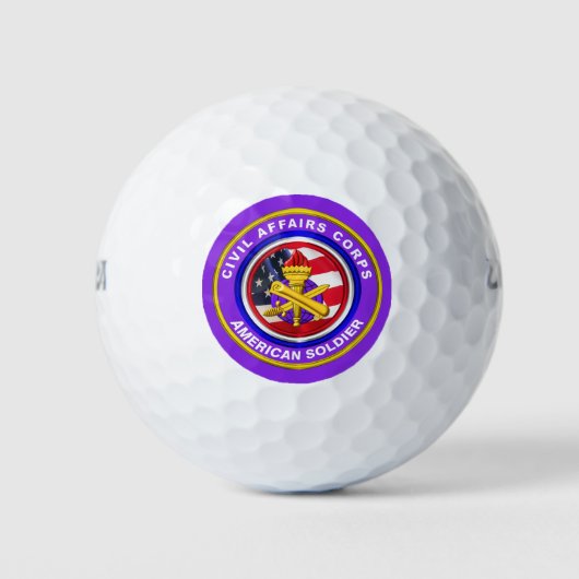 Veteraan voor civiele zaken bij het leger golfballen (Voorkant)