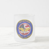 Veteraan voor de burgerluchtvaart matglas koffiemok (Center)