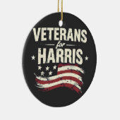 Veteraan voor Harris Kamala Harris Army Election Keramisch Ornament (Rechts)