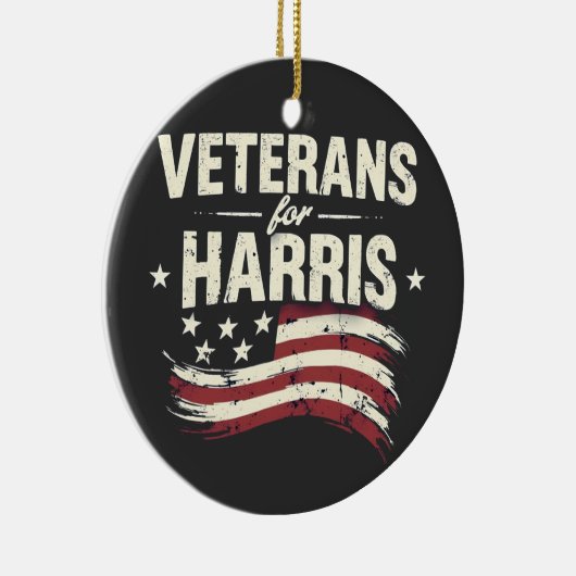 Veteraan voor Harris Kamala Harris Army Election Keramisch Ornament (Rechts)