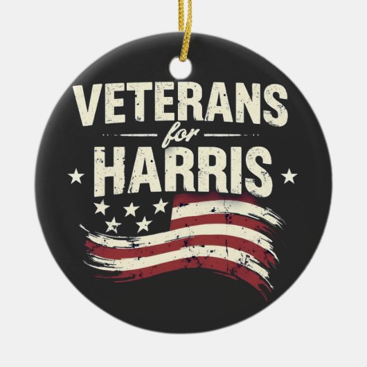 Veteraan voor Harris Kamala Harris Army Election Keramisch Ornament (Voorkant)