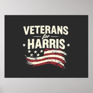 Veteraan voor Harris Kamala Harris Army Election Poster