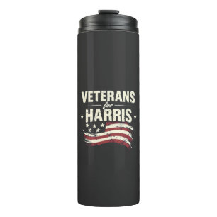 Veteraan voor Harris Kamala Harris Army Election Thermosbeker