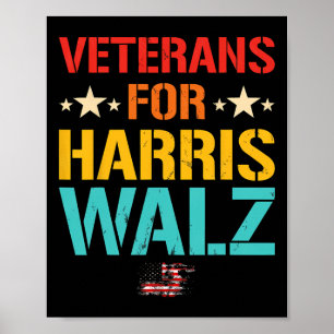 Veteraan voor Harris Wheimer Waltz Amerikaanse vla Poster
