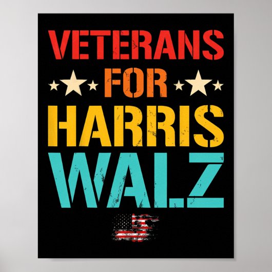 Veteraan voor Harris Wheimer Waltz Amerikaanse vla Poster (Voorkant)