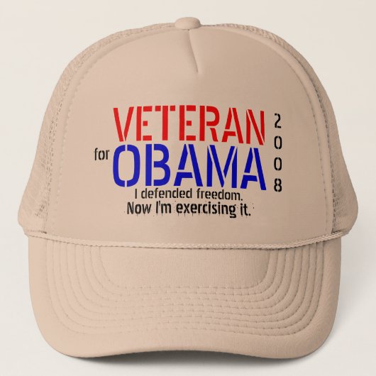 Veteraan voor Obama - Politiek Pet (Voorkant)