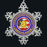 Veteraan voor routinematige psychologische operati tin sneeuwvlok ornament<br><div class="desc">Speciaal ontworpen herdenkingsontwerp "Proud Army Psychological Operations Veteran American Soldier" ter herdenking van de geweldige prestaties van onze Brave Mannen en vrouwen die hebben gediend bij de uiterst belangrijke psychologische operaties! Dit prachtig ontworpen herdenkingsontwerp "Proud Army Psychological Operations Veteran - American Soldier" is een prachtig cadeau voor uw speciale soldaat,...</div>
