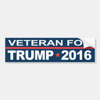 Veteraan voor Trump 2016 Bumpersticker