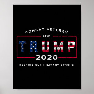Veteraan voor Trump 2020&# - Houd onze militaire  Poster