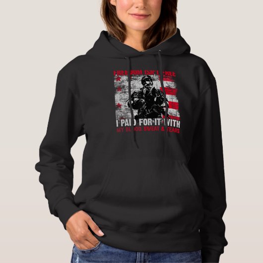 Veteraan VS vlag eer 1 Hoodie (Voorkant)