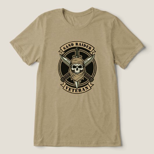 Veteraan Zandduivel Tri-Blend Shirt (Design voorkant)