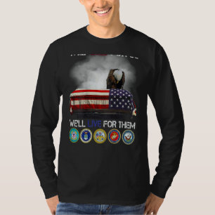 veteraan ze stierven voor ons we zullen leven voor t-shirt