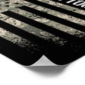 Veteraan zelfmoord bewustzijn USA vlag 22 per dag  Poster (Hoek)