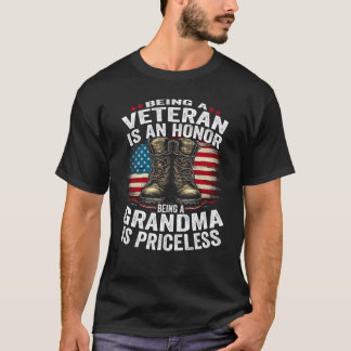 Veteraan zijn is een eer - Amerikaanse vlag T-shirt