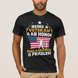 Veteraan zijn is een eer Grootvader zijn is een ee T-shirt