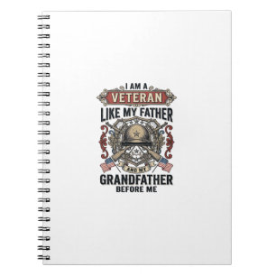 Veteraan zoals mijn vader en grootvader voor mij o notitieboek