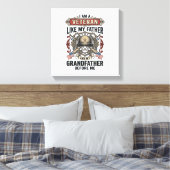 Veteraan zoals mijn vader grootvader voor mij ontw canvas afdruk (Insitu (Slaapkamer))