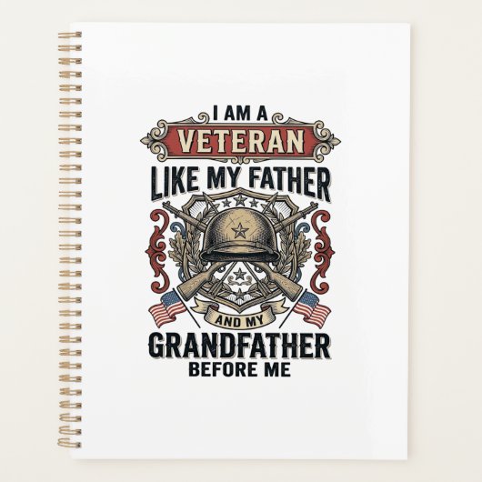 Veteraan zoals mijn vader grootvader voor mij ontw planner (Voorkant)
