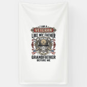 Veteraan zoals mijn vader grootvader voor mij ontw spandoek (Verticaal)