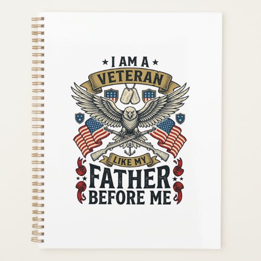 Veteraan zoals mijn vader voor mij adelaar planner (Voorkant)