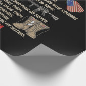 Veteraan's creed Ik ben een veteraan die nu klaar  Cadeaupapier (Hoek)