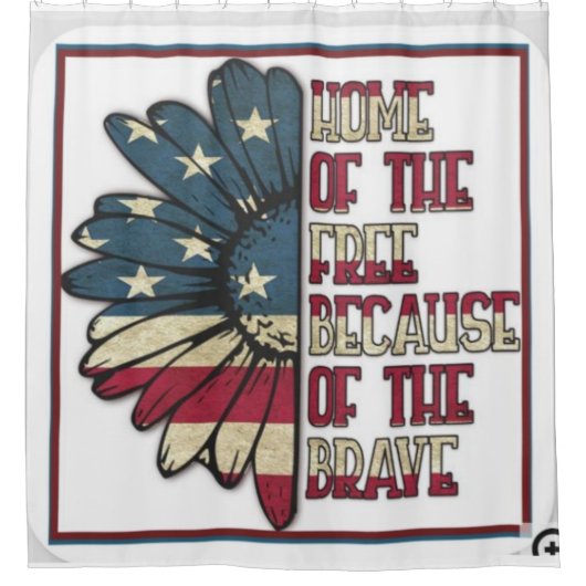 Veteraan's Remembrance and Honor Douchegordijn (Voorkant)