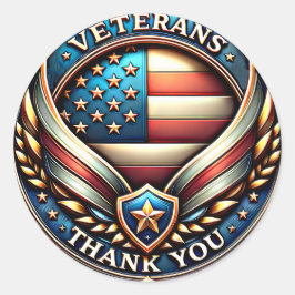 Veteraan's Thank You Day Ronde Sticker