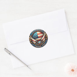 Veteraan's Thank You Day Ronde Sticker