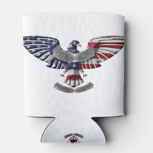 Veteran American Eagle "Proud to Served" Blikjeskoeler (Achterkant)