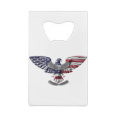 Veteran American Eagle "Proud to Served" Creditkaart Flessenopener (Achterkant)